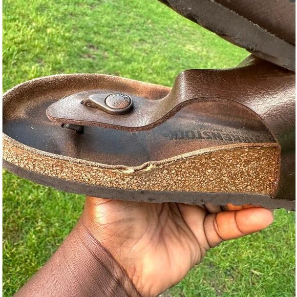Birkenstock Gizeh Leather Thong Sandals Size 39 US M6 L8‎ Brown - Picture 7 of 14